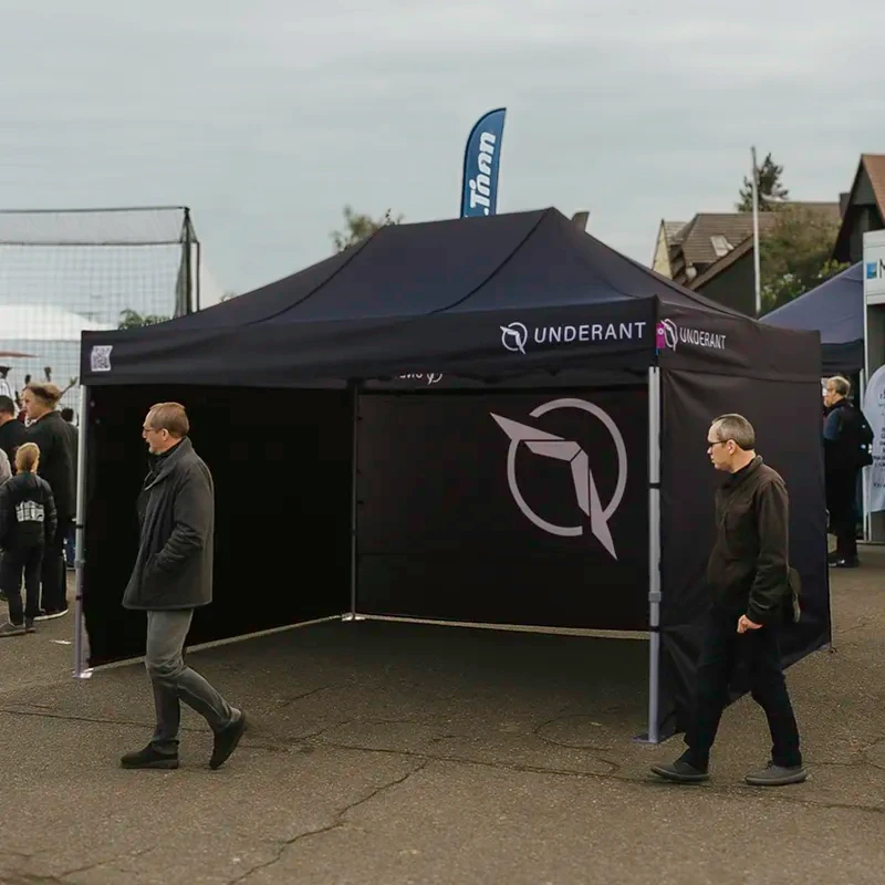 Egyedi nyomtatott összecsukható reklámsátor 3×4.5 Prémium PRO