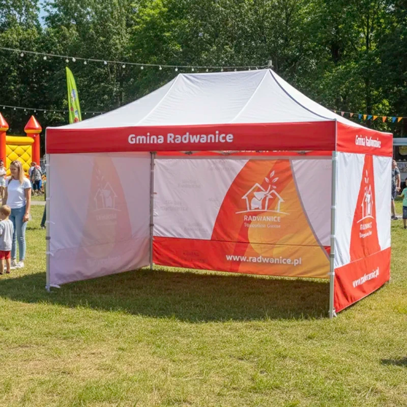 Egyedi nyomtatott összecsukható reklámsátor 3×4.5 Prémium PRO