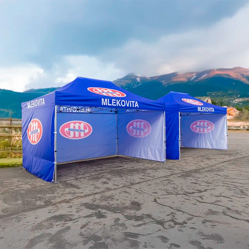 Egyedi nyomtatott összecsukható reklámsátor 3×4.5 PRO