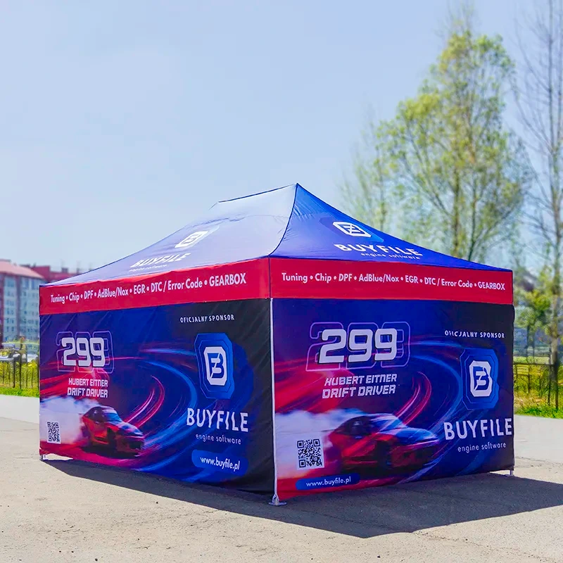 Egyedi nyomtatott összecsukható reklámsátor 4×6 Prémium PRO